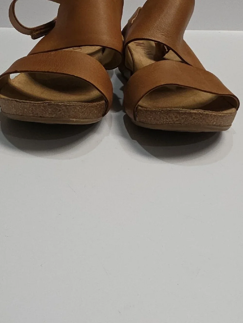 Korks by Kork-Ease Tan Leather Slingback Comfort Sandals - Size 7